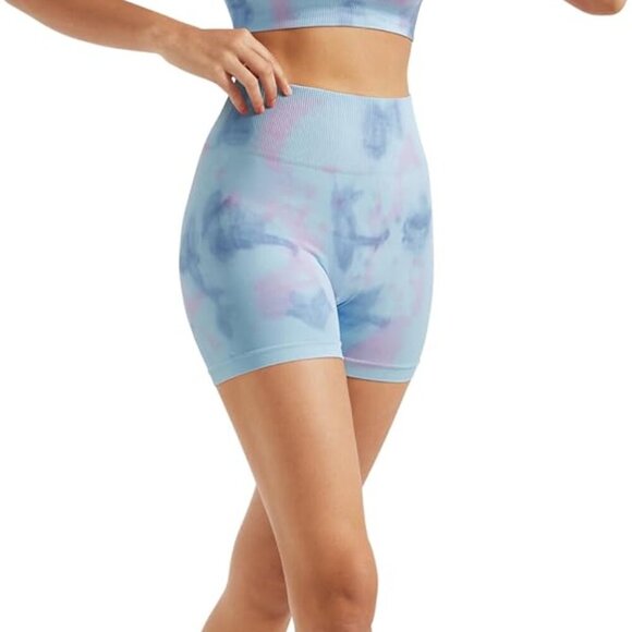 Seamless Workout Sets for Women 2 Piece Strappy Sports Bras Scrunch Butt Booty S - Picture 5 of 6